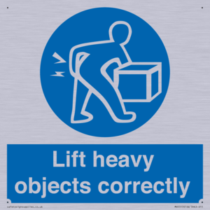 Lift heavy objects correctly